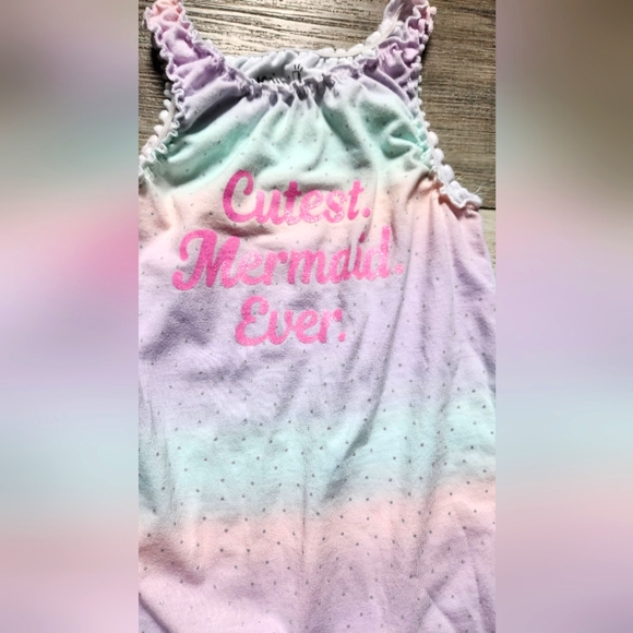 Mini Heroes Mermaid Romper with matching headband - Picture 2 of 6